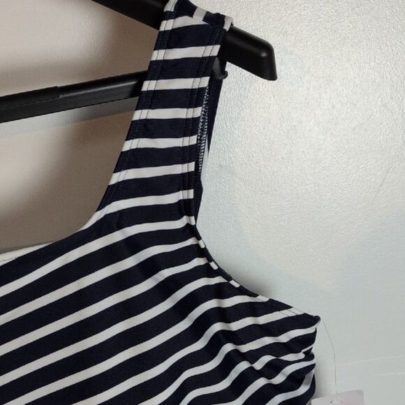 Lands' End NWT Nautical Stripe One Piece Swimsuit - Picture 3 of 11